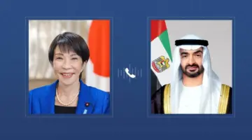 رئيس الدولة ورئيسة وزراء اليابان يناقشان هاتفياً العلاقات الثنائية والاعتداءات الإيرانية الإرهابية